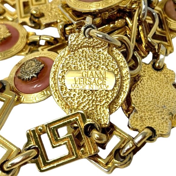 GIANNI VERSACE Vintage Medusa Logo Chain Belt Accessory Gold Metal [103631] - Picture 10 of 10